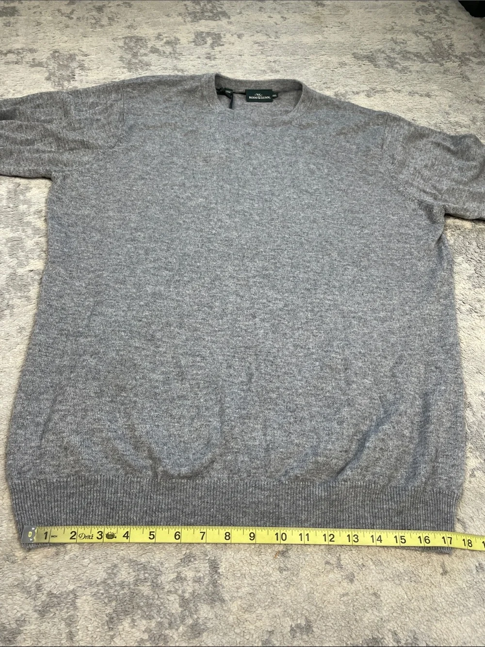 NWT Rodd & Gunn Queenstown Sweater Fog Gray Wool Cashmere Sz 3XL